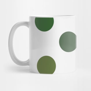 Scattered Green & Blue Circles Mug